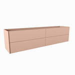 Mondiaz TENCE wastafelonderkast - 200x45x50cm - 4 lades - uitsparing links - push to open - softclose - Rosee SW1016467