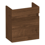 BRAUER Joy Wavy meuble lave-mains - 40x45x22cm - porte ouvrant à gauche - sans poignée - Forest Cacao SW1201261