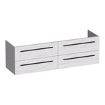 BRAUER Trust wastafelonderkast 160 excl. opbouwgrepen 4 softclose lades en 2 sifon uitsparingen - Forest Seashell SW1204078