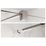 Fortifura Galeria inloopdouche verlengde Stabilisatiestang - 200cm los - inclusief bevestigingsmaterialen - chroom SW927766