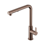 Hotbath Ace Keukenmengkraan - opbouw - draaibare uitloop - handdouche - Duo-spray - PVD - geborsteld koper SW1119119