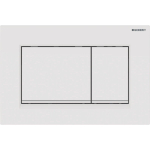 Geberit Sigma20 bedieningsplaat - 2-toets spoeling - rechthoekige knoppen - wit/matwit - dualflush - glans wit SW420211