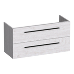 BRAUER Trust meuble sous-lavabo peu profond 100 sans poignées rapportées 2 tiroirs à fermeture en douceur et 1 découpe pour siphon - Forest Seashell SW1204065