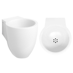 Clou Flush 6 lave-mains 27x28cm pré-percé trou de robinet aluite Blanc mat SW9901