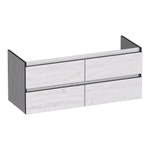 BRAUER Joy Edge meuble sous-lavabo 120 4 tiroirs softclose - sans poignées - 2 découpes pour siphon - Forest Seashell SW1200882