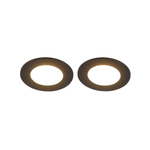 QAZQA Blanca Spot encastré - set de 2 - 9x9cm - LED incl. - 3 niveaux de gradation - IP44 - noir mat SW1209737