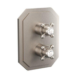 Crosswater Belgravia Douchekraan - inbouw - thermostatisch - zonder inbouwdeel - 2 functies - geborsteld nikkel (RVS) SW1176810