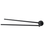 Haceka Kosmos Porte-serviettes - 42cm - double - pivotant - noir mat SW653969