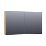 BRAUER Impress Deluxe Armoire de toilette 119x70x15cm éclairage intégré rectangulaire 2 portes pivotantes MFC Forest Tan SW371714