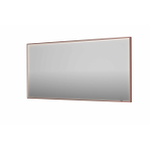 INK SP19 miroir - 160x4x80cm rectangulaire en cadre acier incl dir LED - chauffage - changement de couleur - dimmable et interrupteur - cuivre brossé SW955841