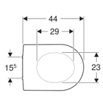 Geberit Renova Plan closetzitting afneembaar met softclose met bevestiging van boven wit 0300474