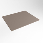 Mondiaz TOP 51 Topblad - 50x51x0.9cm - geschikt voor afdekplaat - Solid surface - Smoke SW1019921