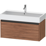 Duravit Ketho.2 Wastafelonderbouwkast - met 1 lade - 98.4x46x44cm - met greep antraciet - noten mat SW773089