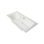 Xenz Robijn Duobad - 190x90x48 - afvoer Midden - acryl - wit mat SW378342