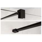 Fortifura Galeria inloopdouche verlengde stabilisatiestang 200cm los inclusief bevestigingsmaterialen - mat zwart SW927767