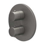 IVY Bond Partie apparente - pour Mitigeur thermostatique encastré - inverseur d’arrêt 3 voies - rosace ronde - Noir métallique brossé PVD SW1030908