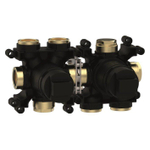 Crosswater MPRO Module 3D Inbouwdeel - voor baduitloop en handdouche & 2 andere uitgangen - zwart SW876304