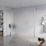 Fortifura Galeria Vrijstaande Inloopdouche - 180x200cm - glas mat - antikalk - 8mm veiligheidsglas - 2 zijwanden - 40cm - wandsteunen en hoekprofielen - hoogglans chroom SW993133