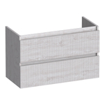 BRAUER Joy Wavy meuble sous-lavabo peu profond 80 2 tiroirs softclose - sans poignées - 1 découpe pour siphon - Forest Seashell SW1201426