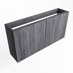 Mondiaz FOWY Meuble sous lave-mains - 100x22x50cm - 2 portes - push to open - softclose - Antracite SW1016874