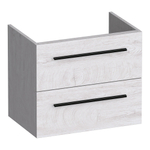 BRAUER Trust meuble sous-lavabo peu profond 60 sans poignées rapportées 2 tiroirs softclose et 1 découpe pour siphon - Forest Seashell SW1204125