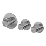 BRAUER Stripe Thermostat encastré - 2 vannes d'arrêt - parties encastrées et apparentes - chrome SW1434727