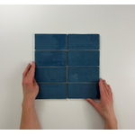 Cifre Ceramica Atlas wandtegel - 7.5x15cm - 8.5mm - Rechthoek - Donkerblauw glans SW359863