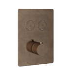 Hotbath Cobber Afbouwdeel inbouwthermostaat - met 2 pushbuttons - verweerd messing verouderd goud SW229976