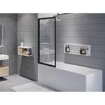 Riho Lucid GD501 badwand - 80x150cm - 6mm - zwart SW412242