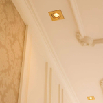 QAZQA Xena inbouwspot - 8x8cm - IP44 - vierkant - goud SW1187217