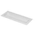 Ink aspekt lavabo 120x1,5x45cm 0 trous pour robinet 1 évier porcelaine blanc mat SW439547