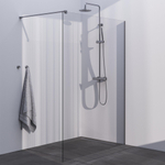 Brauer Season Douche à l'italienne - 140x200cm - verre clair - Inox SW1038999
