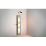 Sunshower Round Plus L infrarood + UV licht opbouw incl. wandbeugel 185x33x12cm full body Organic grey SW769471