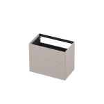 INK Wastafelonderkast - 80x45x65cm - 2 lades - push to open - MDF lak - Mat kasjmier grijs SW798545