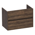 BRAUER Adore wastafelonderkast - 80x46x55cm - 2 softclose lades - greeploos - 1 sifon uitsparing - Grove SW1198369