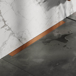 Brauer Douchegoot - 90x7.5cm - muurflens - tegelinlegrooster omkeerbaar - RVS - geborsteld koper SW771582