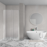 Aqua Vista Taviano Linea porte de niche - 110x200cm - kit de montage incluse - acier inoxydable brossé SW1244443