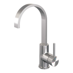 Brauer Brushed carving Mitigeur de lavabo à poser - haut - orientable - bec plat - modèle a - PVD - inox brossé SW716005