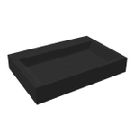 Best Design Nero wastafel 60x42x10cm zonder kraangat zwart mat SW533166
