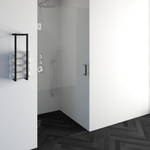 BRAUER Crée Porte de douche - 90x200cm - sans profil - anti-calcaire - verre de sécurité 8mm - chrome brillant SW223731