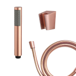 Wiesbaden Caral ensemble de douchette 1 jet douchette barre avec support mural et flexible de douche cuivre brossé SW444738