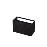 INK P2o Wastafelonderkast - 100x45x65cm - 2 lades - push to open - met rechte opdekfronten - MFC - Houtskool eiken SW207453