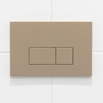 QeramiQ Push Plaque de commande - pour réservoir encastré Geberit UP320 - double chasse - boutons rectangulaires - plastique taupe SW1102379