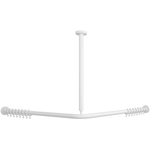 Villeroy & Boch Vicare glijstang - voor douchegordijn in hoek - 100x100cm - glans wit SW490001
