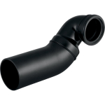 Geberit PE wandclosetbocht - 90 rechts 110/90 - zwart SW116545