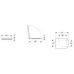 Geberit Smyle abattant de WC Topfix Softclose amovible blanc SW421903