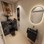 MONDIAZ TURE-DLUX Meuble toilette - 40cm - Urban - EDEN - vasque Lava - position centrale - sans trou de robinet SW1103625