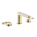Crosswater Lazo Wastafelkraan - 3-Gats - opbouw - gecoat messing geborsteld (goud) SW928208