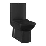 Creavit Lara Staande Toilet - onderpot - zonder bidet sproeier - muur/onderuitgang - mat zwart SW1183122
