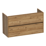 BRAUER Nexxt Small Wastafelonderkast - 100x39x55cm - 2 greeploze softclose lades - 1 sifonuitsparing - MFC - old castle SW372597